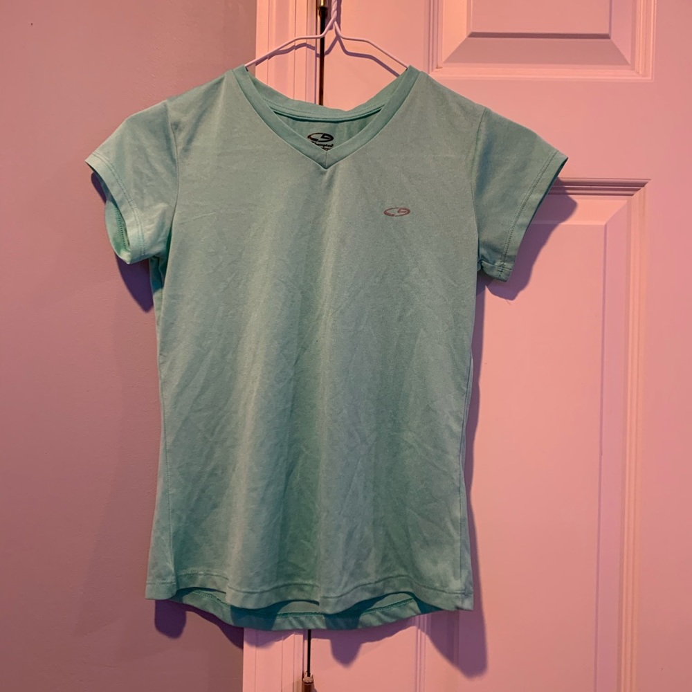 Teal dry-fit short sleeve champion shirt